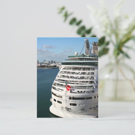 cruiseschip briefkaart (Staand voorkant)