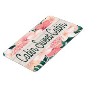 Cruiseschip Cabine deur Bloemen Rustiek Hout Magneet (Linkerzijde)