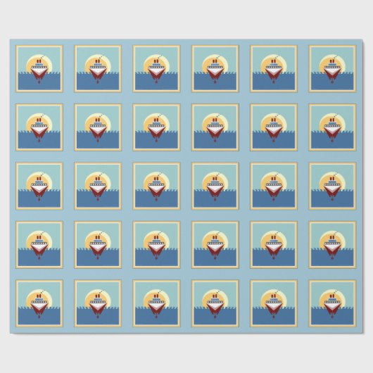 Cruiseschip cadeaupapier (Vlak)