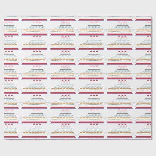 cruiseschip cadeaupapier (Vlak)