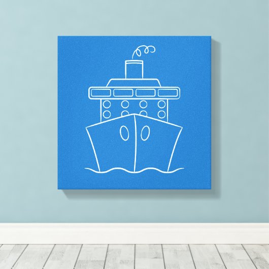 Cruiseschip Canvas Afdruk (Insitu (Houten vloer))