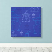 Cruiseschip Canvas Afdruk (Insitu (Houten vloer))