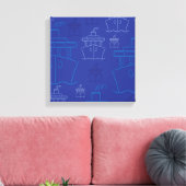 Cruiseschip Canvas Afdruk (Insitu (Woonkamer))
