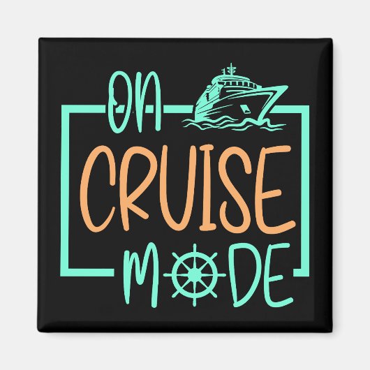 Cruiseschip Cruise Mode op vakantie reizen Magneet (Voorkant)
