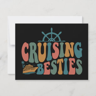 Cruiseschip Cruising Besties Vintage reizen Kaart