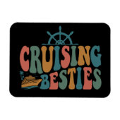 Cruiseschip Cruising Besties Vintage reizen Magneet (Horizontaal)