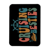 Cruiseschip Cruising Besties Vintage reizen Magneet (Verticaal)