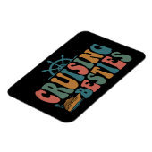 Cruiseschip Cruising Besties Vintage reizen Magneet (Linkerzijde)