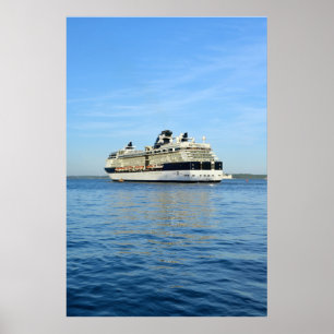 cruiseschip dat naar zee vaart poster