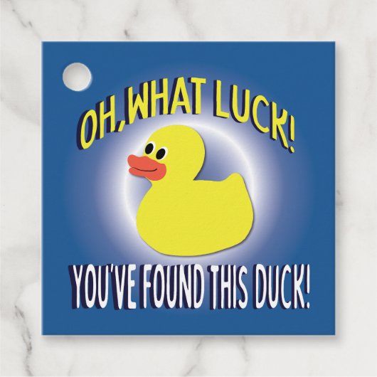 Cruiseschip Ducks houden of verbergen spel Bedankjes Labels (Voorkant)