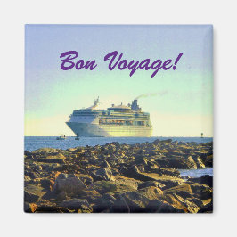 Cruiseschip en Jetties Bon Voyage Magneet