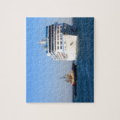 Cruiseschip en sleepboot legpuzzel (Verticaal)