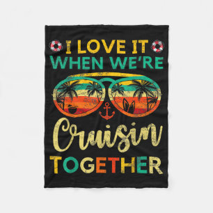 Cruiseschip Familie Vrienden Matching Vakantie Tri Fleece Deken