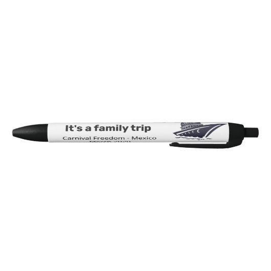 Cruiseschip Gepersonaliseerde Familie Tip Custom G Zwarte Inkt Pen (Bodem)