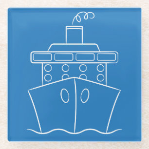 Cruiseschip Glazen Onderzetter