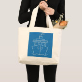 Cruiseschip Grote Tote Bag (Voorkant (product))