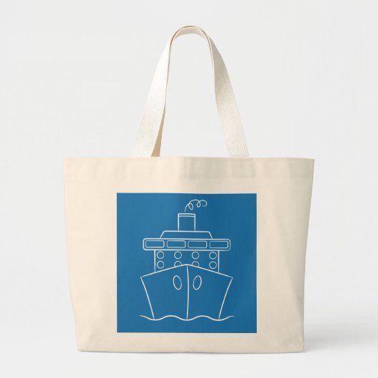 Cruiseschip Grote Tote Bag (Voorkant)
