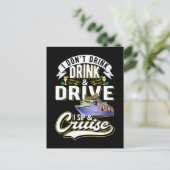 Cruiseschip Humor Boat Funny Cruise Ship Drink Briefkaart (Staand voorkant)