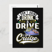 Cruiseschip Humor Boat Funny Cruise Ship Drink Briefkaart (Voorkant / Achterkant)