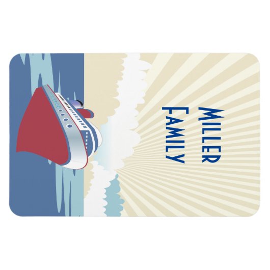  Cruiseschip Illustratie cabine deurmarkering Magneet (Horizontaal)