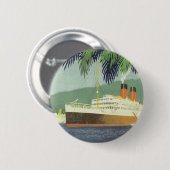  cruiseschip illustratie ronde button 5,7 cm (Voorkant /achterkant)