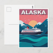 Cruiseschip in Alaska Reizen Abstract Briefkaart (Voorkant / Achterkant)