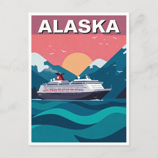 Cruiseschip in Alaska Reizen Abstract Briefkaart (Voorkant)