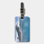 Cruiseschip in de Caribische wateren Bagagelabel (Voorkant verticaal)