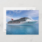 Cruiseschip in de Caribische wateren Briefkaart (Voorkant / Achterkant)