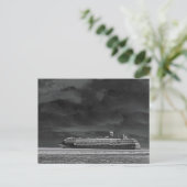 Cruiseschip in de haven briefkaart (Staand voorkant)
