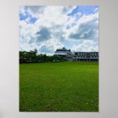 Cruiseschip in de haven van Singapore met terminal Poster (Voorkant)