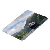 Cruiseschip in Geirangerfjord rechthoekige magneet (Linkerzijde)