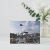 cruiseschip in haven briefkaart (Staand voorkant)