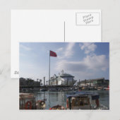cruiseschip in haven briefkaart (Voorkant / Achterkant)