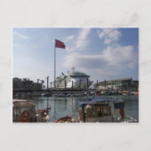 cruiseschip in haven briefkaart (Voorkant)
