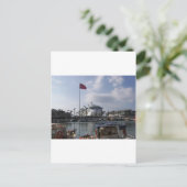 cruiseschip in haven briefkaart (Staand voorkant)