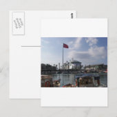 cruiseschip in haven briefkaart (Voorkant / Achterkant)