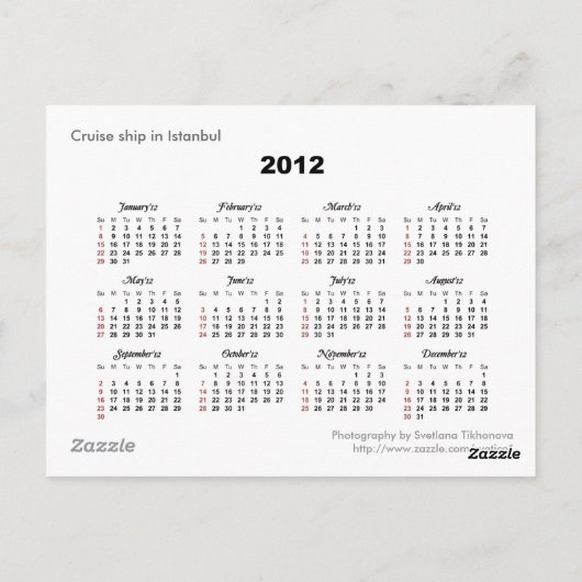 Cruiseschip in het Briefkaart Istanbul (Achterkant)