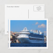 Cruiseschip in het Briefkaart Istanbul (Voorkant / Achterkant)