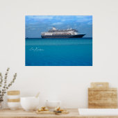 Cruiseschip in het Caribisch gebied Poster (Keuken)