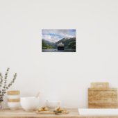 Cruiseschip in het poster Geirangerfjord (Keuken)