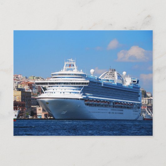Cruiseschip in Istanbul, Briefkaart 2012 (Voorkant)