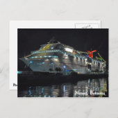 cruiseschip in Nassau, Bahama's Briefkaart (Voorkant / Achterkant)