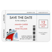 Cruiseschip instapkaart Save the Date Magnets Magneet (Horizontaal)