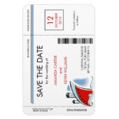 Cruiseschip instapkaart Save the Date Magnets Magneet (Verticaal)