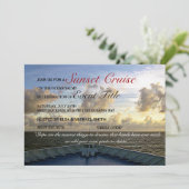 © Cruiseschip Jacht Boot Zonsondergang Feest Kaart (Staand voorkant)