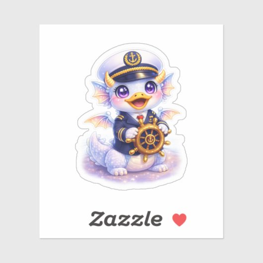 Cruiseschip Kapitein Draak Sticker (Vel)