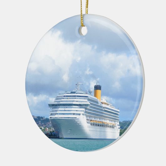 Cruiseschip Keramisch Ornament (Links)