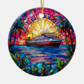 cruiseschip keramisch ornament (Voorkant)
