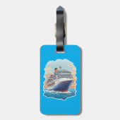 Cruiseschip kleurrijk bagagelabel (Achterkant verticaal)
